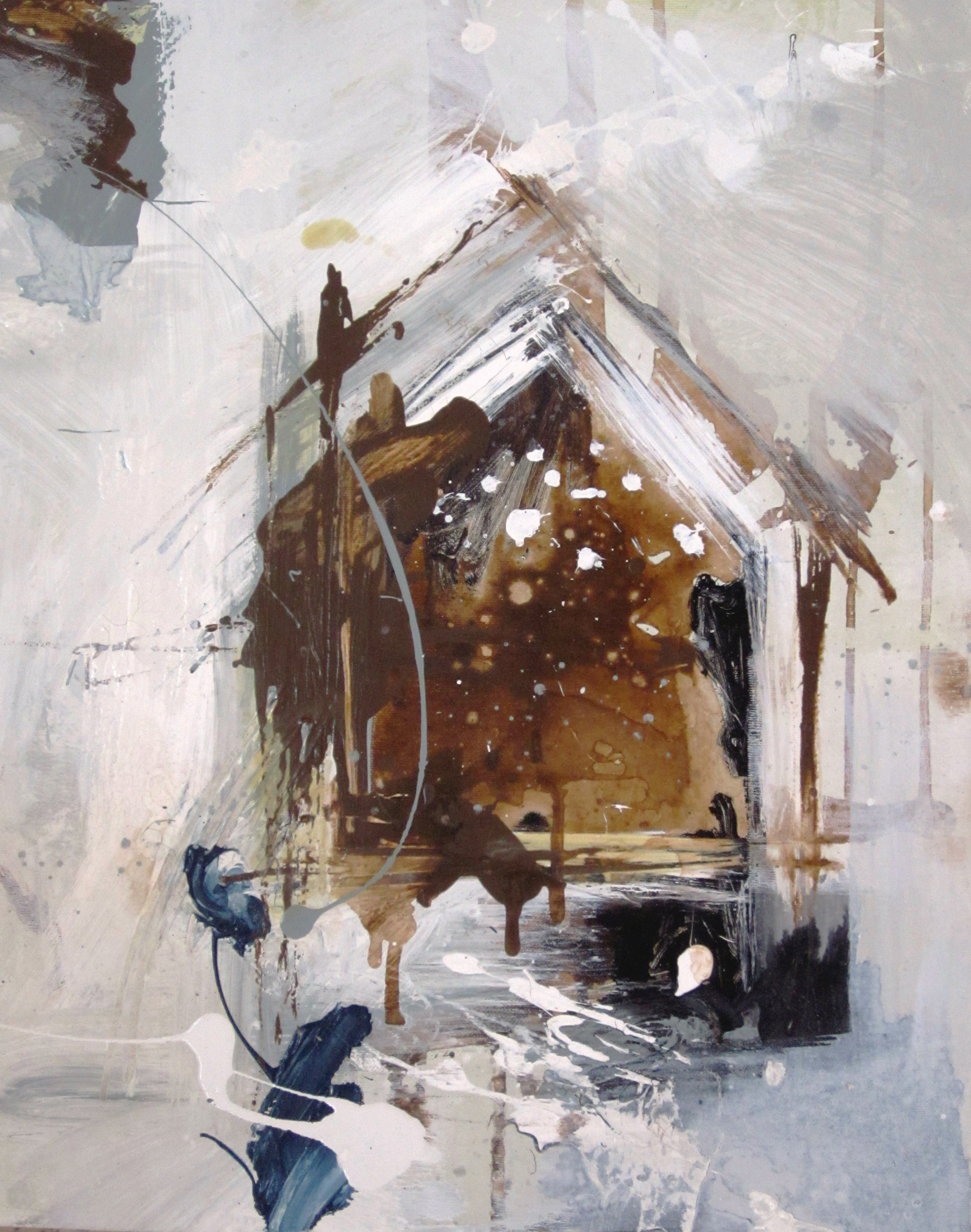 House #202, 50x40 cm Mixed technique on canvas, 2011
