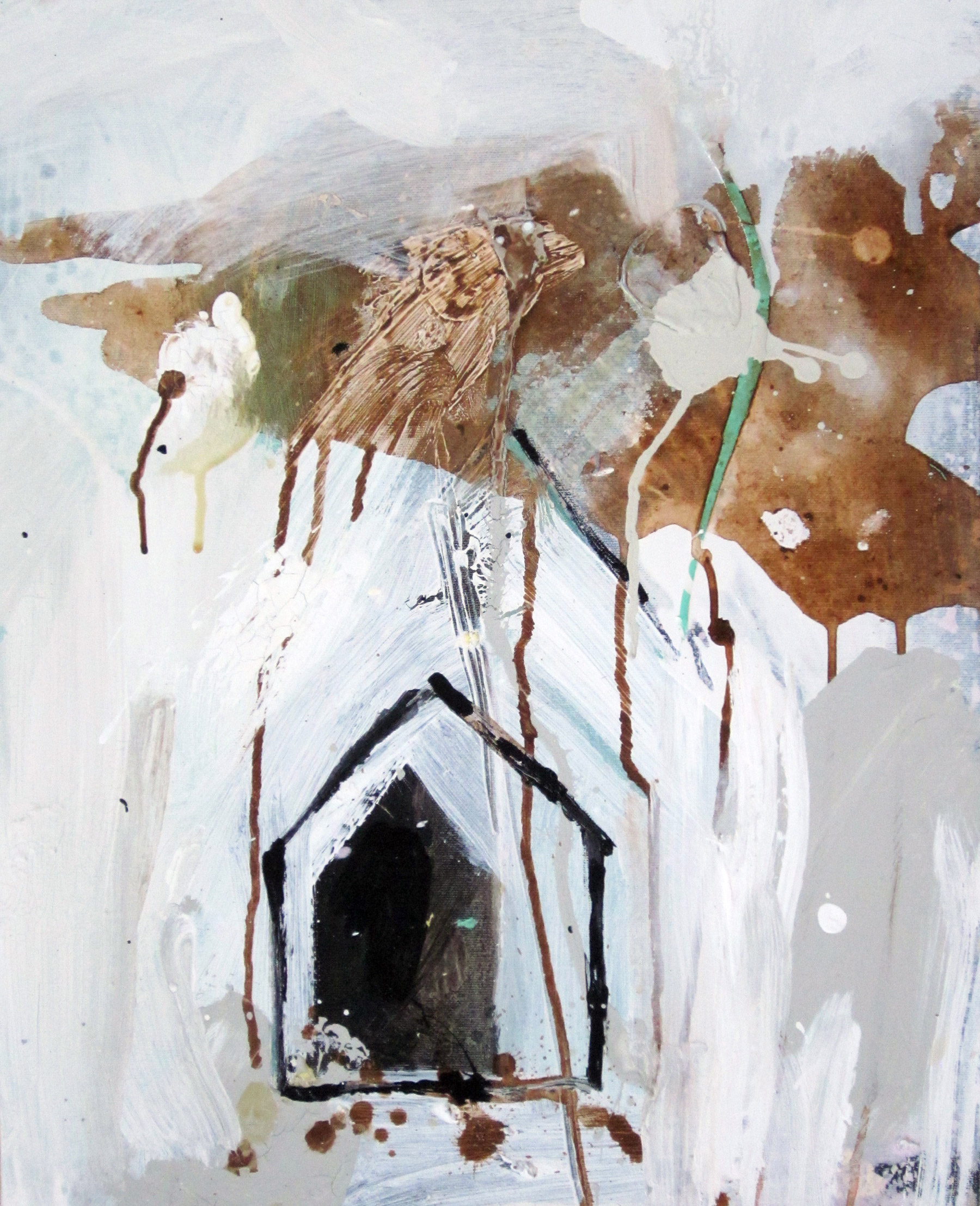 House #201, 50x40 cm, Mixed technique on canvas, 2011