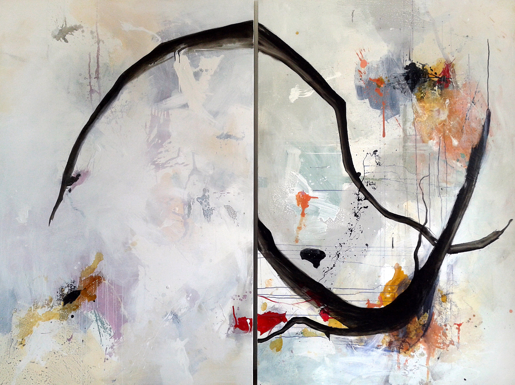 Untitled #46 (diptych) 195x260cm Mixed technique on canvas, 2015